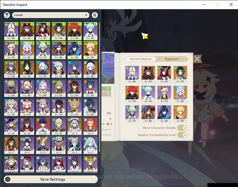 Genshin Impact Mid Game ASIA|AR 57|6 Limited+4 [5 Star Weapon]|(Chasca,Xia image 1