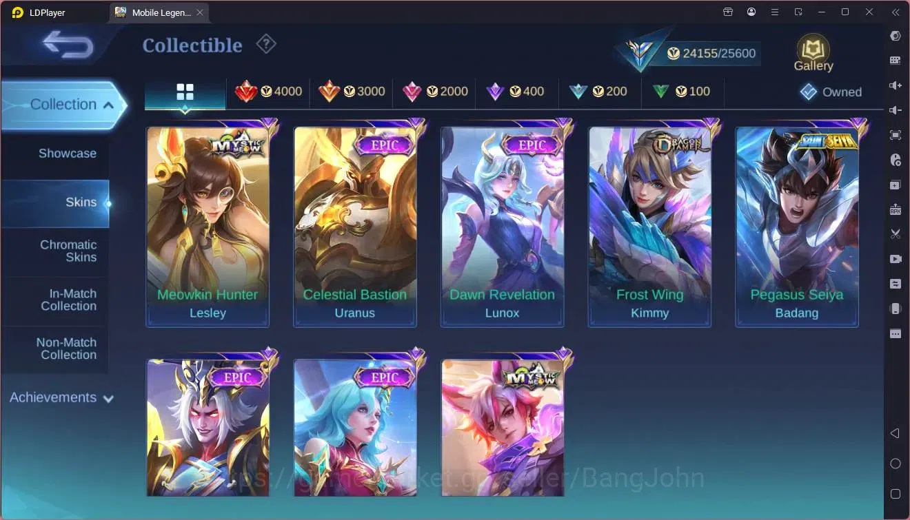 Mobile Legends: Bang Bang Accounts GLOBAL Hero 87 Skin 140|Meowkin Hunter Lesley,Juli image 2