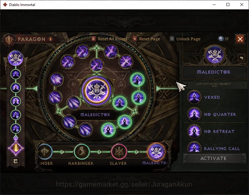 Diablo Immortal Accounts High-End SA - Malah|Lv60 (677) Necromancer|38K CR|Reso 510|Inferno III|Paragon Maledictor|Hell Lv 5