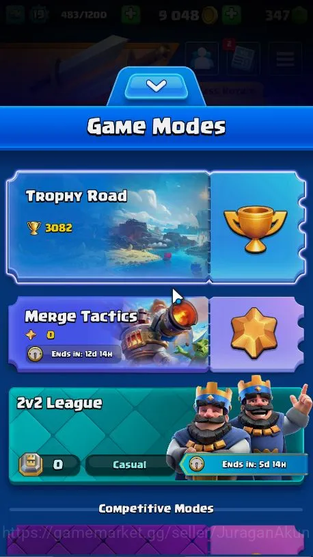 Clash Royale Accounts Midgame Lvl 19|Trophy 3082|KTL 8|Limited Skin |Card 52|1 EVO,10 Epic,19 Rare,23 2