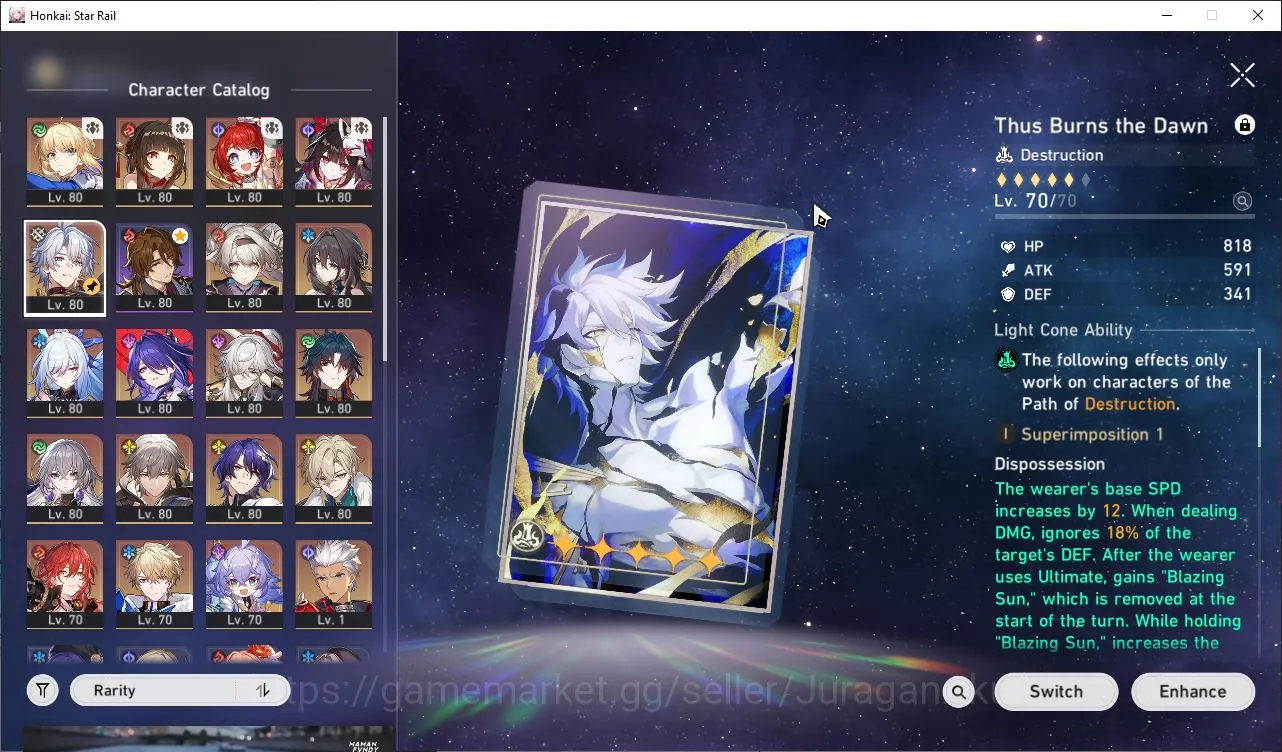 Honkai Star Rail Accounts Mid Game ASIA|TL70|12 Limits [(Saber,Phainon,Firefly,Acheron,Archer)+Sign,Ruan 2