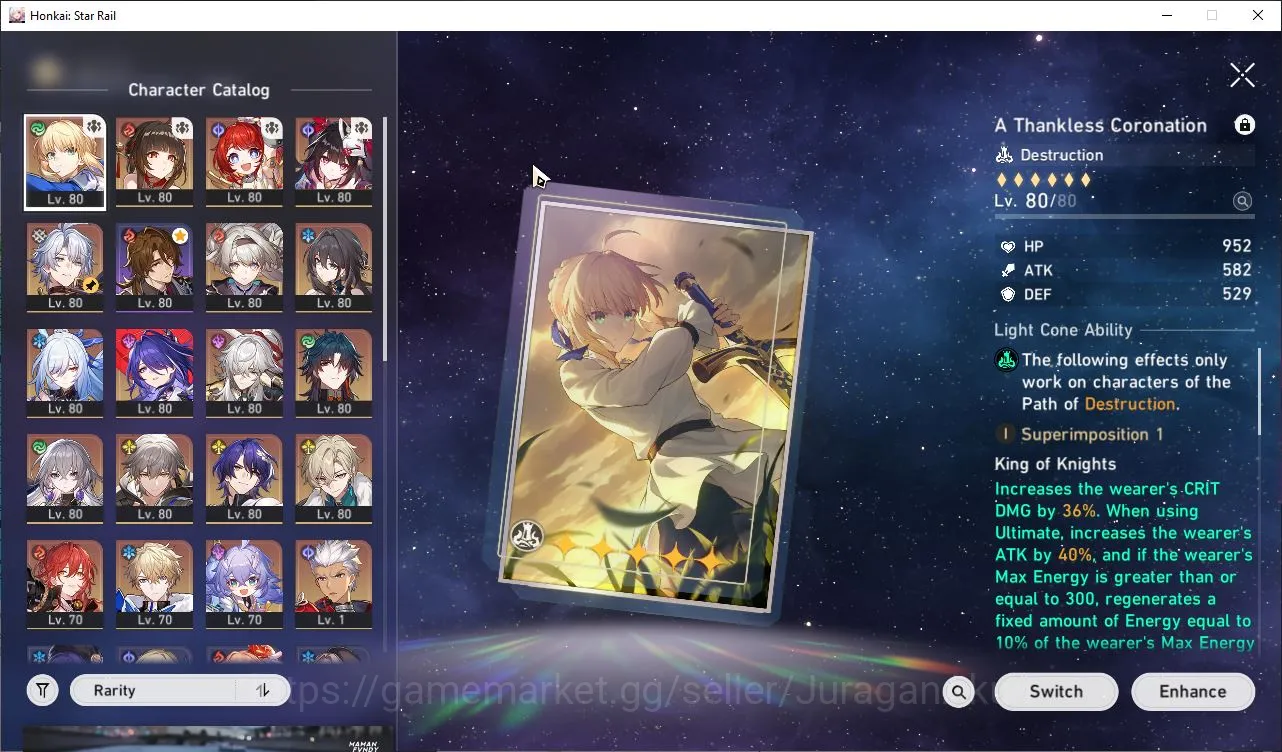 Honkai Star Rail Accounts Mid Game ASIA|TL70|12 Limits [(Saber,Phainon,Firefly,Acheron,Archer)+Sign,Ruan 5