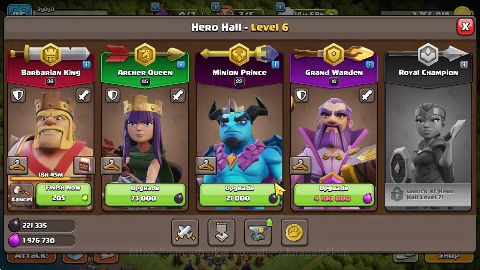 Clash of Clans Accounts Mid-Tier TH 12 - BH 5 Lvl 86 |Thropy 3295| HH 6 |BK 36-AQ 45-MP 22-GW 14-RC 0|Free CN OFF|Protect 7