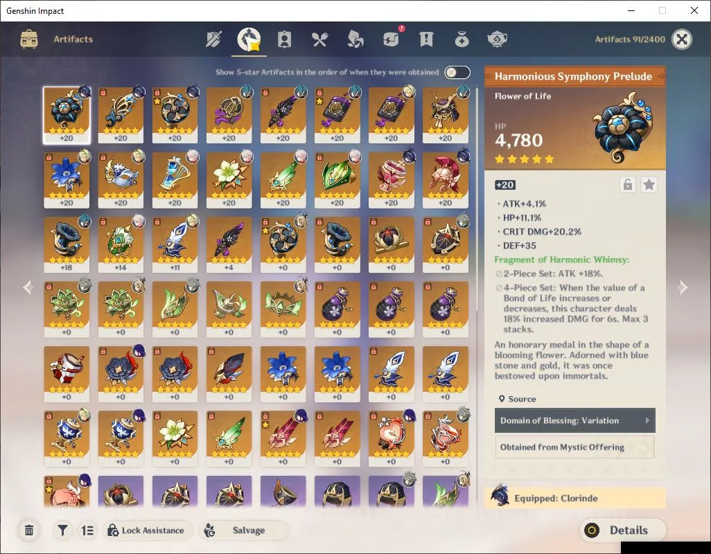 Genshin Impact Accounts ASIA|AR55|4 Limited,5 [5 Star's Weapon] (Clorinde  image 2