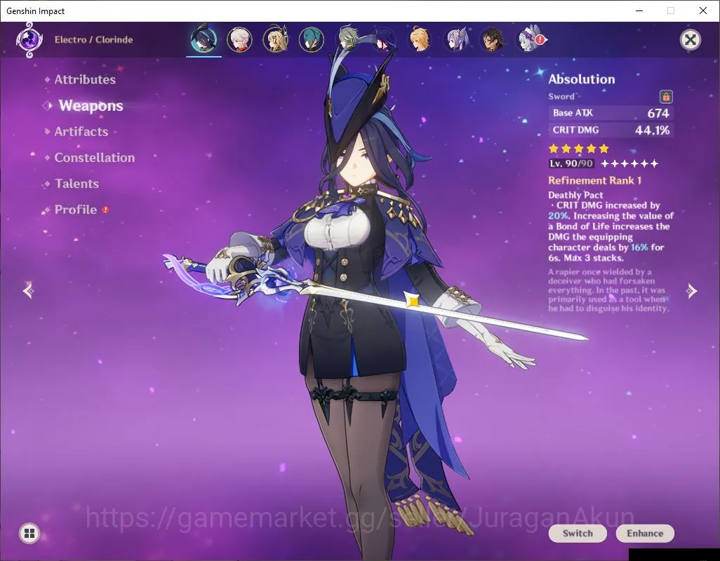 Genshin Impact Accounts ASIA|AR55|4 Limited,5 [5 Star's Weapon] (Clorinde  image 5