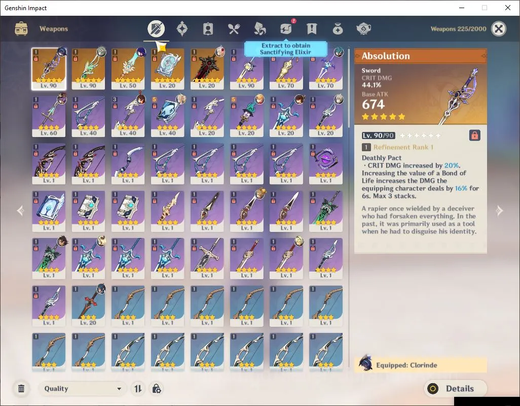 Genshin Impact Accounts ASIA|AR55|4 Limited,5 [5 Star's Weapon] (Clorinde  image 6