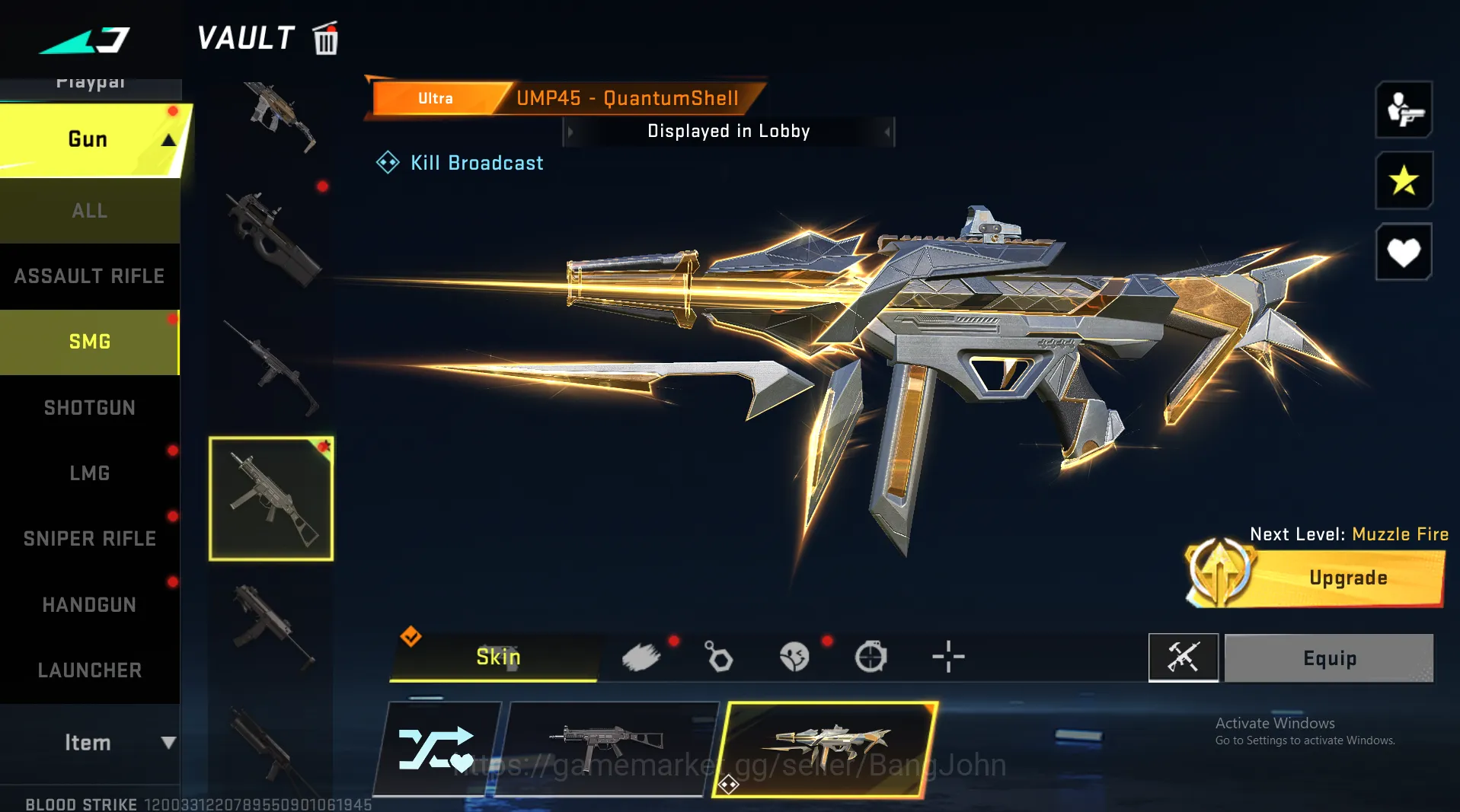 Blood Strike Accounts Others Polosan UMP Ultra | Change Name ~ BS138B 2
