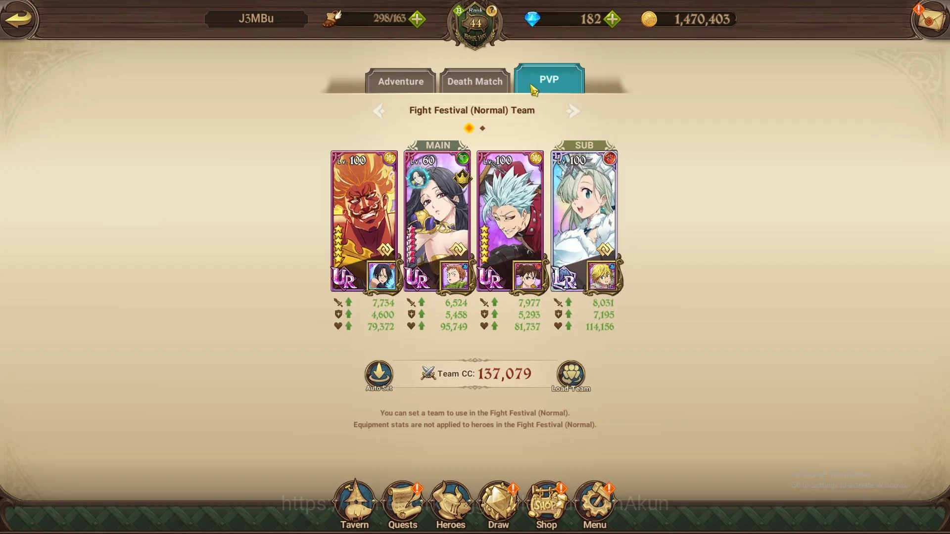 The Seven Deadly Sins: Grand Cross Accounts Midgame Global|1,7M CC|1 LR + 2 UR+Collab Konosuba+182 4