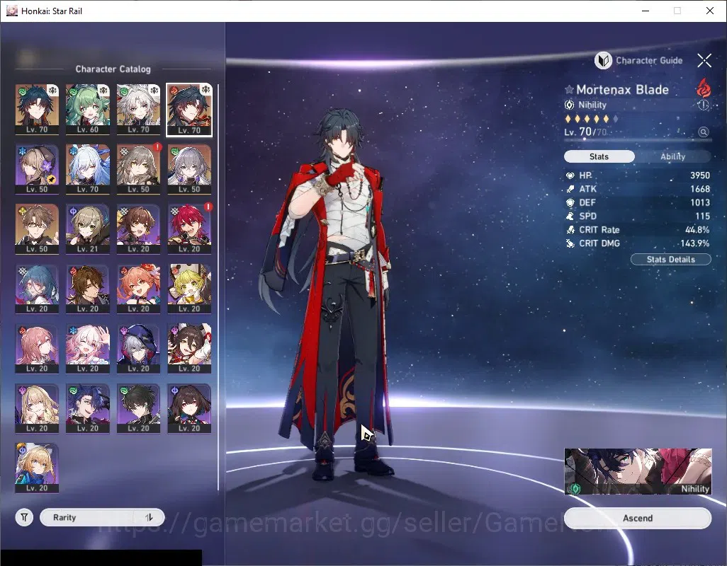 Honkai Star Rail Accounts Asia|TL 59|5 Limited|Mortenax,Blade,Huohuo,Feixiao image 4