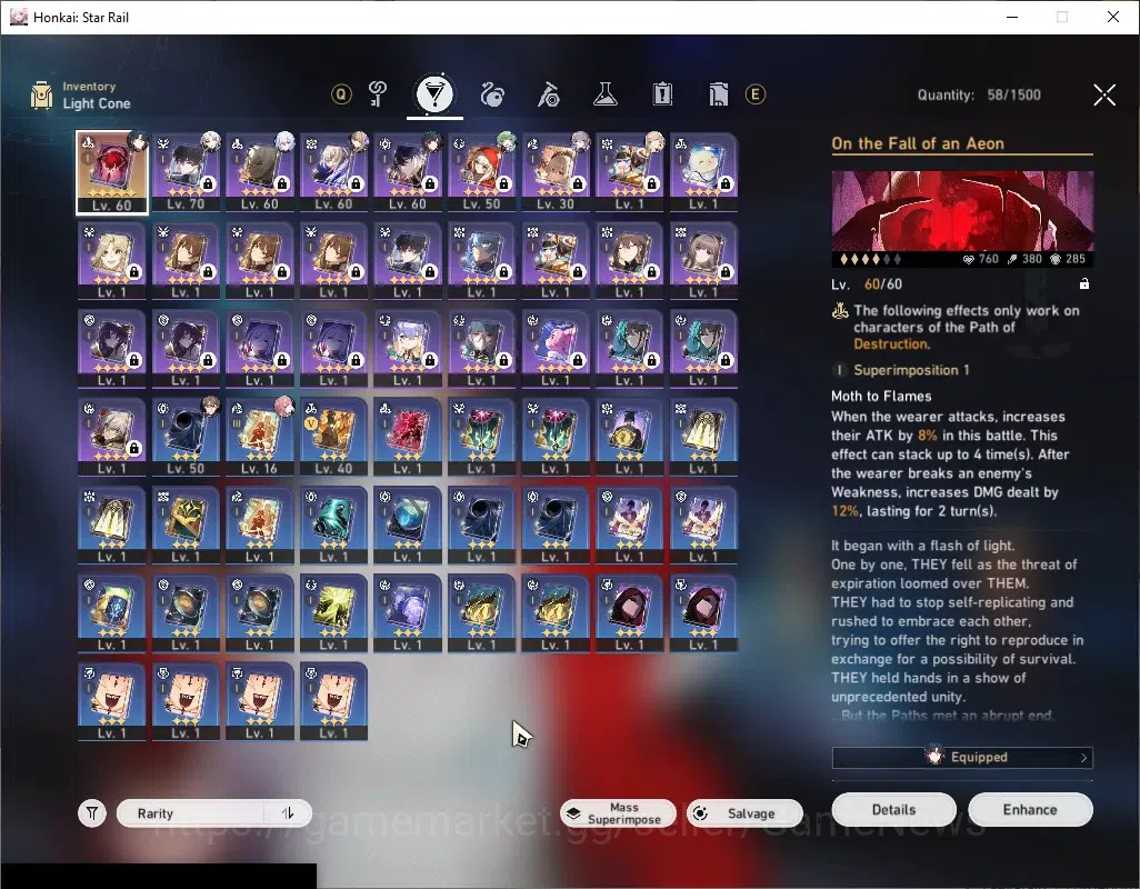 Honkai Star Rail Accounts Asia|TL 59|5 Limited|Mortenax,Blade,Huohuo,Feixiao image 5