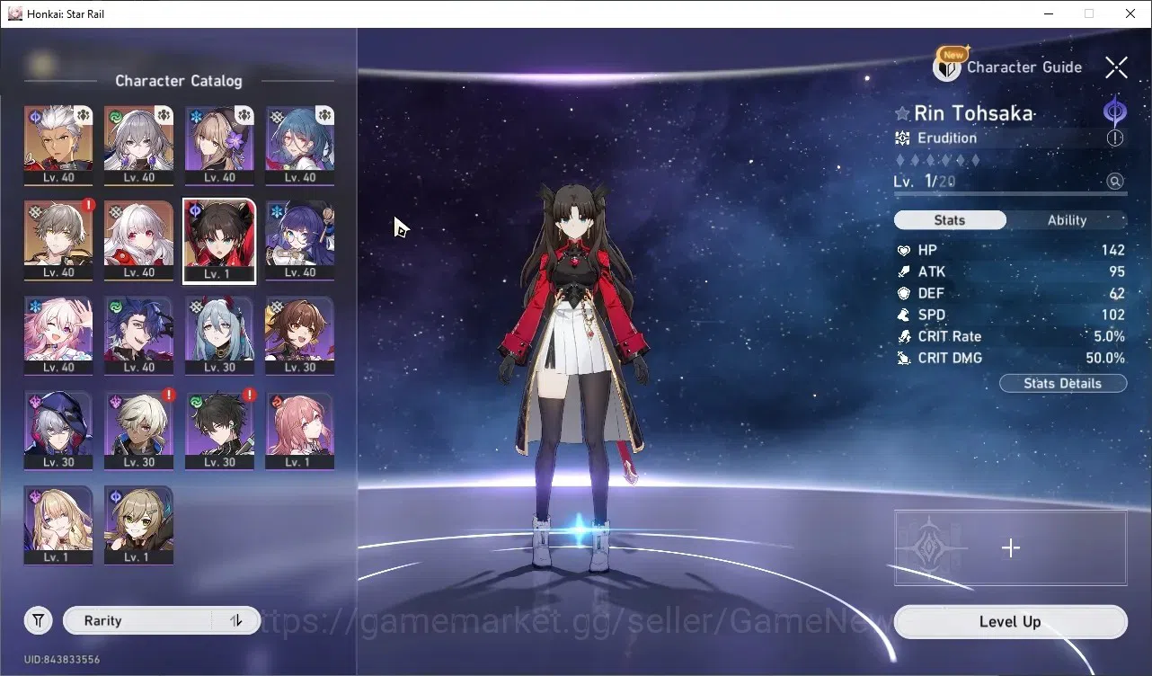 Honkai Star Rail Accounts Others ASIA|TL 26|2 Limited| Rin Tohsaka,Archer +2 STD Char (Bronya & Clara)|Male MC|Low 1