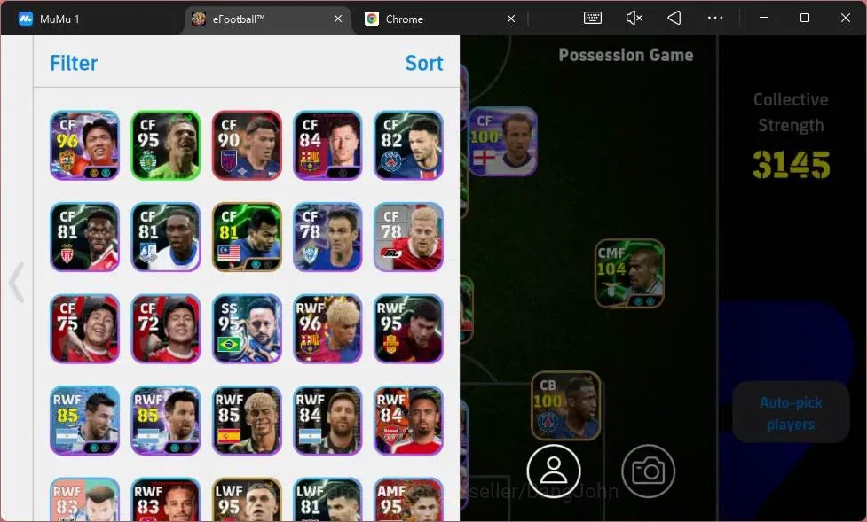 eFootball Accounts Mobile|PW 3145 |Epic Veron,Raul,Gerrard,Nakata,Ji image 2