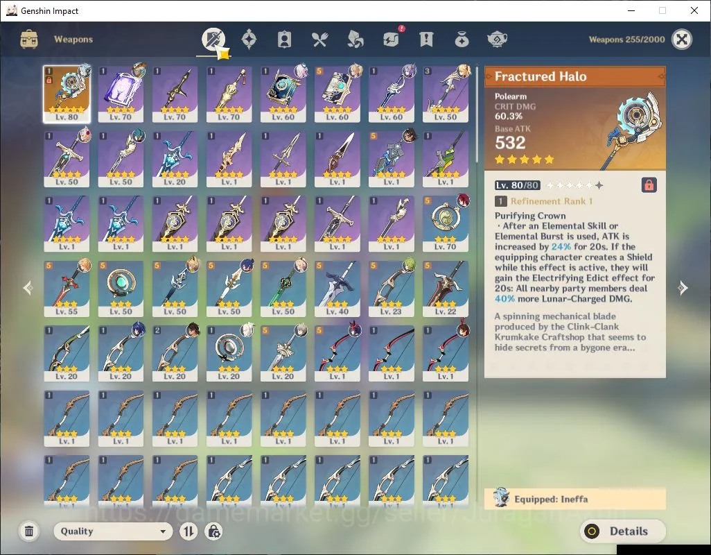 Genshin Impact Accounts ASIA | AR 49 | 2 Limited+ 1 [5 Star Weapon]| Ineff image 3
