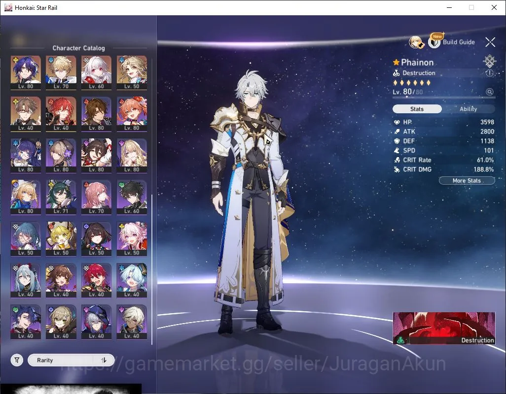 Honkai Star Rail Accounts End Game ASIA|TL70|21 Limited [The Herta+Sign,Danil 4