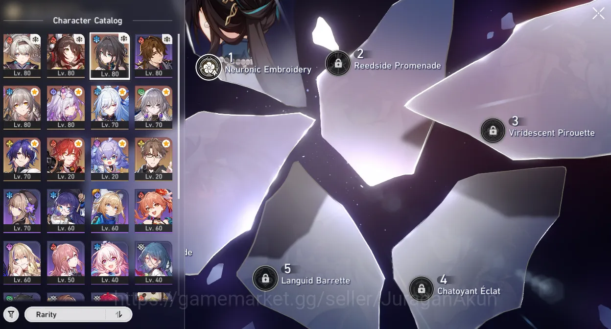 Honkai Star Rail Accounts Mid Game ASIA [TL66] 6 Limited (Firefly+Sign, Castorice, RuanMei, JingLiu , ETC)|Amphoreus|Take 5