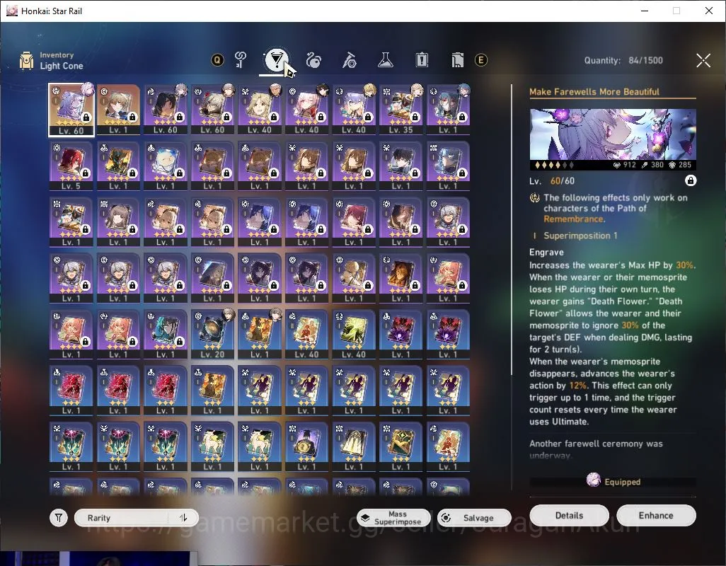 Honkai Star Rail Accounts Mid Game Asia| TL 52 | 4 limited |Castorice+Sign,Luocha,Dante,Archer|Mc Male|Amphoreus|Take 3