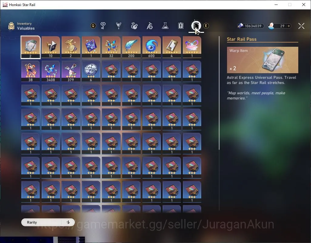 Honkai Star Rail Accounts Mid Game Asia| TL 52 | 4 limited |Castorice+Sign,Luocha,Dante,Archer|Mc Male|Amphoreus|Take 5