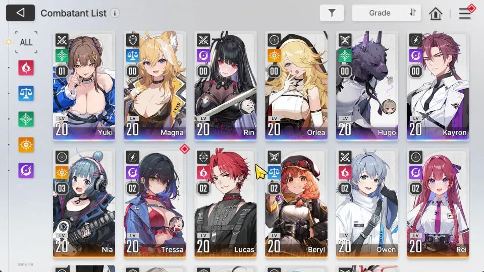 Chaos Zero Nightmare Accounts Global|LV 21|Low Explore|6 SSR[YukiM1,Kayron,Rin,Hugo,Etc]+11 SR[NiaM3,LucasM2,etc]+11 SR 4
