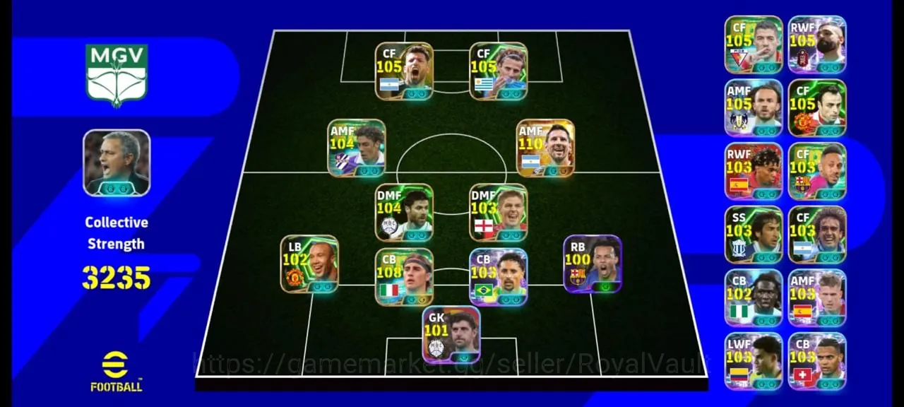 eFootball Accounts High-End Messi 110| Salah 105| Cannavaro 108| Forland 105| Suarez 105| Aguero 105| Berbatov 105| Meddison 1