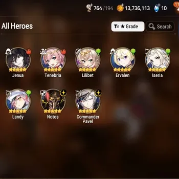 Epic Seven Accounts Starter Global Unverif|Fresh Starter|2 ML(Notos,C.Pavel)+6*5 RGB|PoH+Bless ON|Side Story Locked|Ep1