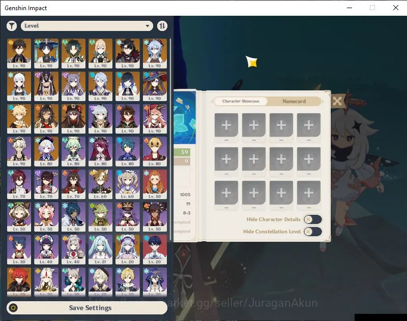 Genshin Impact Mid Game ASIA|AR 59|10 Limited+13 [5*Weapon]|(Yelan,Zhongli image 1