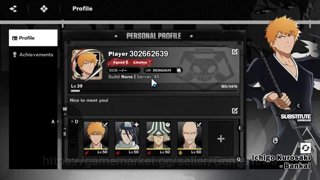BLEACH: Soul Resonance Accounts Nuverse SEA|4 SSR (Ichigo Bankai+Sign+Stamp,Byakuy image 1