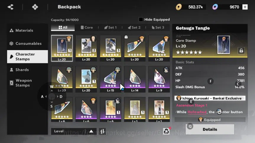 BLEACH: Soul Resonance Accounts Nuverse SEA|4 SSR (Ichigo Bankai+Sign+Stamp,Byakuy image 5