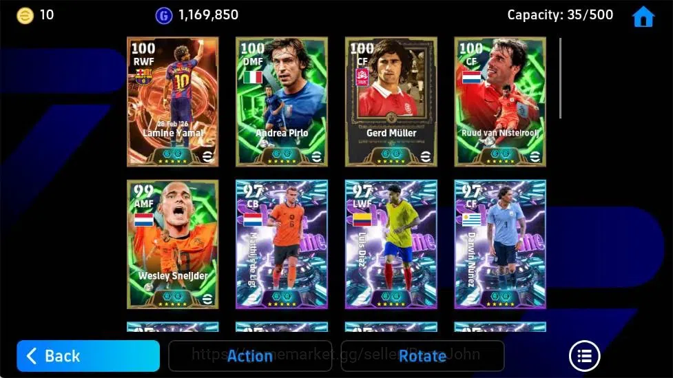 eFootball Accounts Mobile|PW 3198|Lamine Yamal BigT,Andrea Pirlo Epic image 3