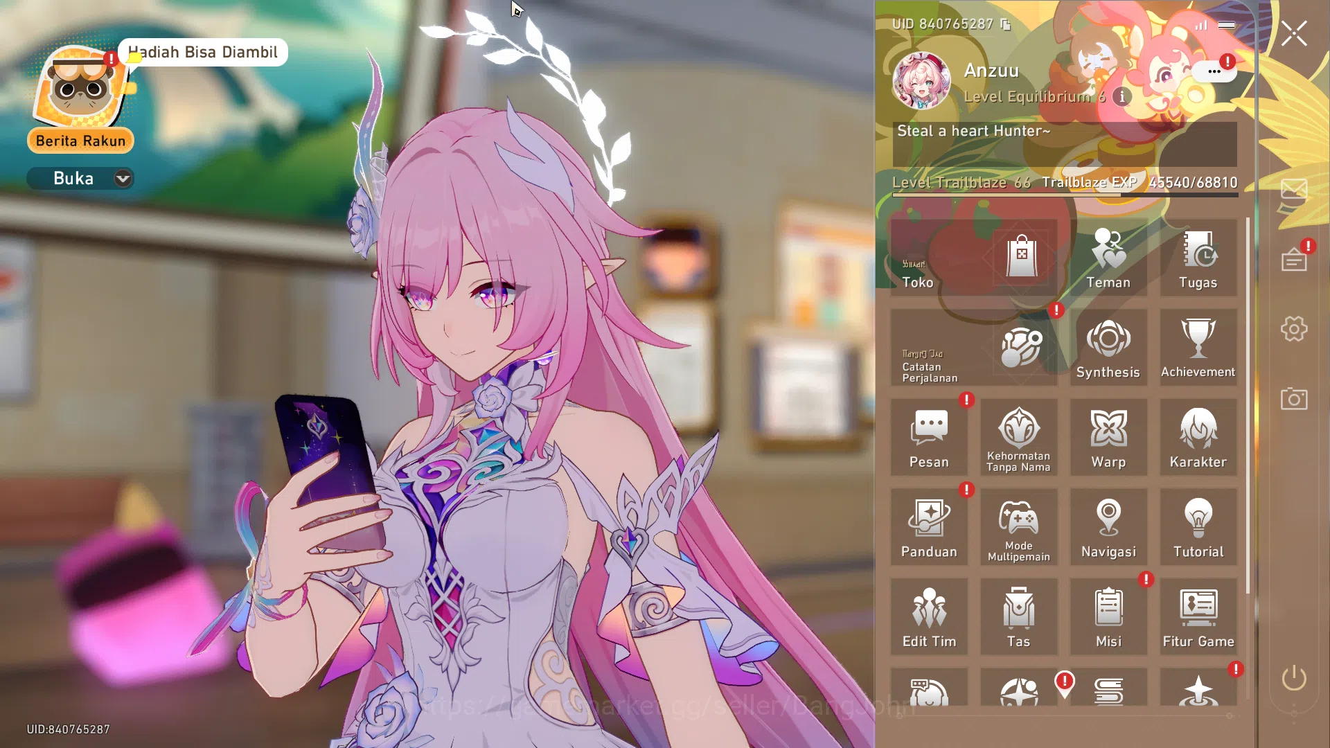 ASIA|TL 66|10 Limit|Premium+H.carry Team|Phainon,Sunday,Cyrene,DanHengPT,Sparkle,Archer,Cerydra,etc|Check SS|HSR303B Honkai Star Rail Others ASIA|TL 66|10 Limit|Premium+H.carry Team|Phainon,S image 1