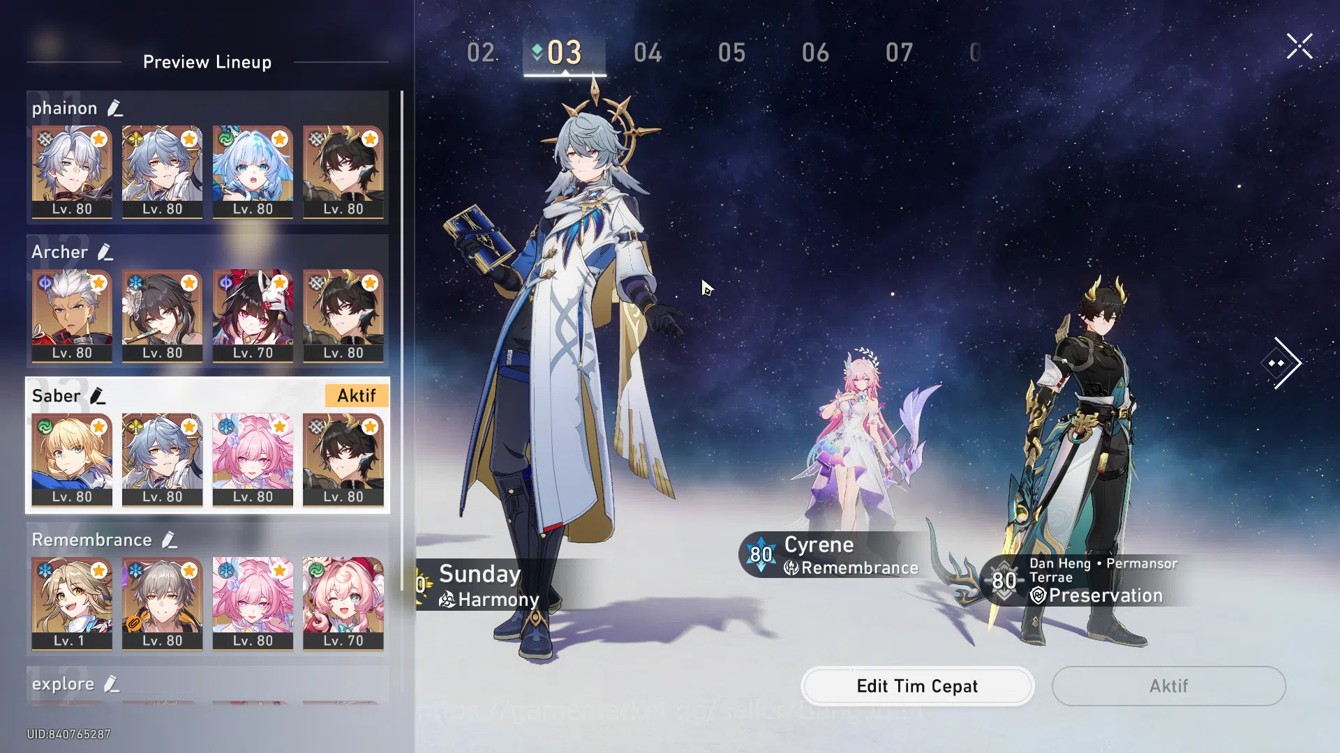 Honkai Star Rail Accounts Others ASIA|TL 66|10 Limit|Premium+H.carry 13