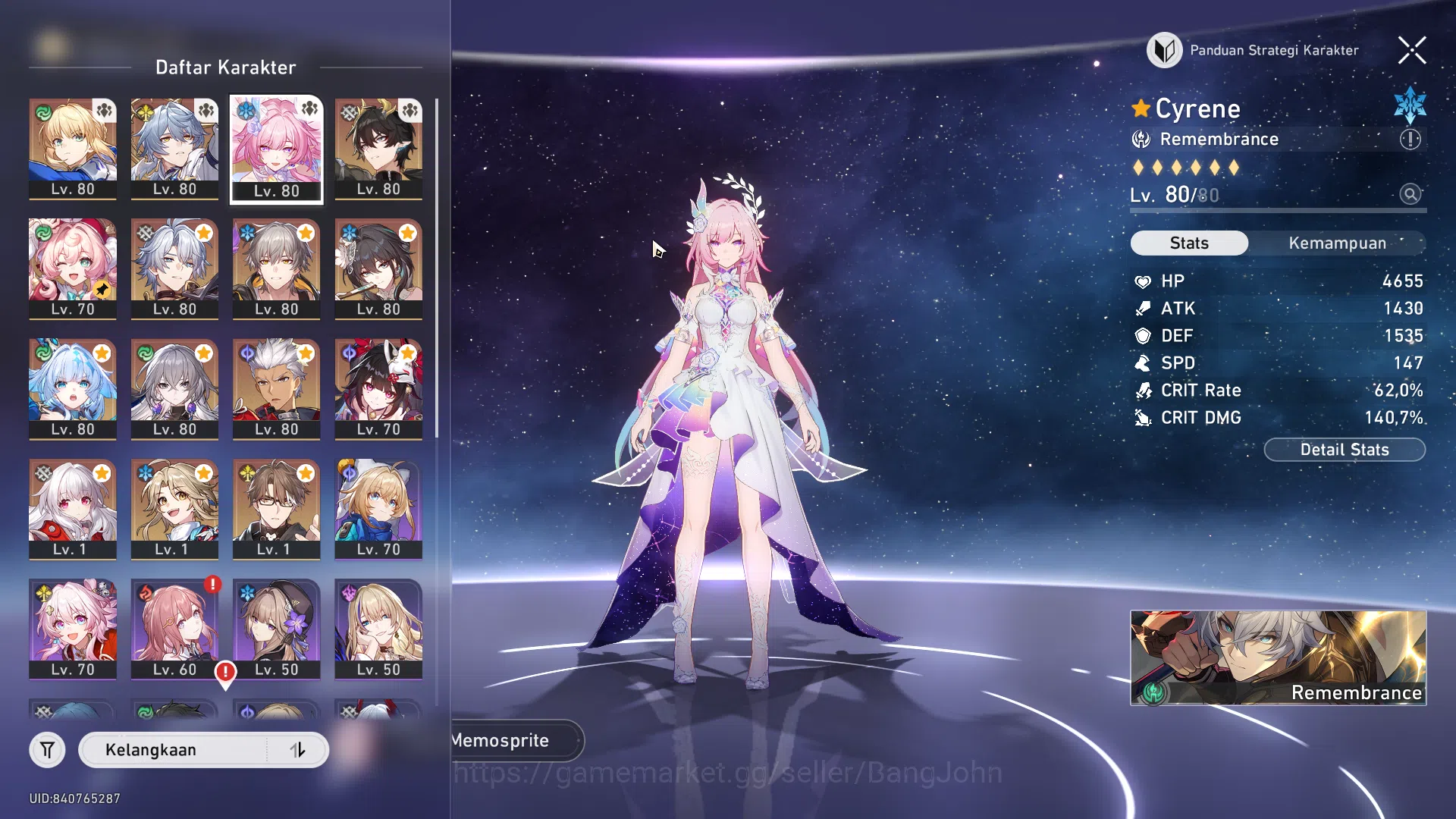 Honkai Star Rail Accounts Others ASIA|TL 66|10 Limit|Premium+H.carry 2