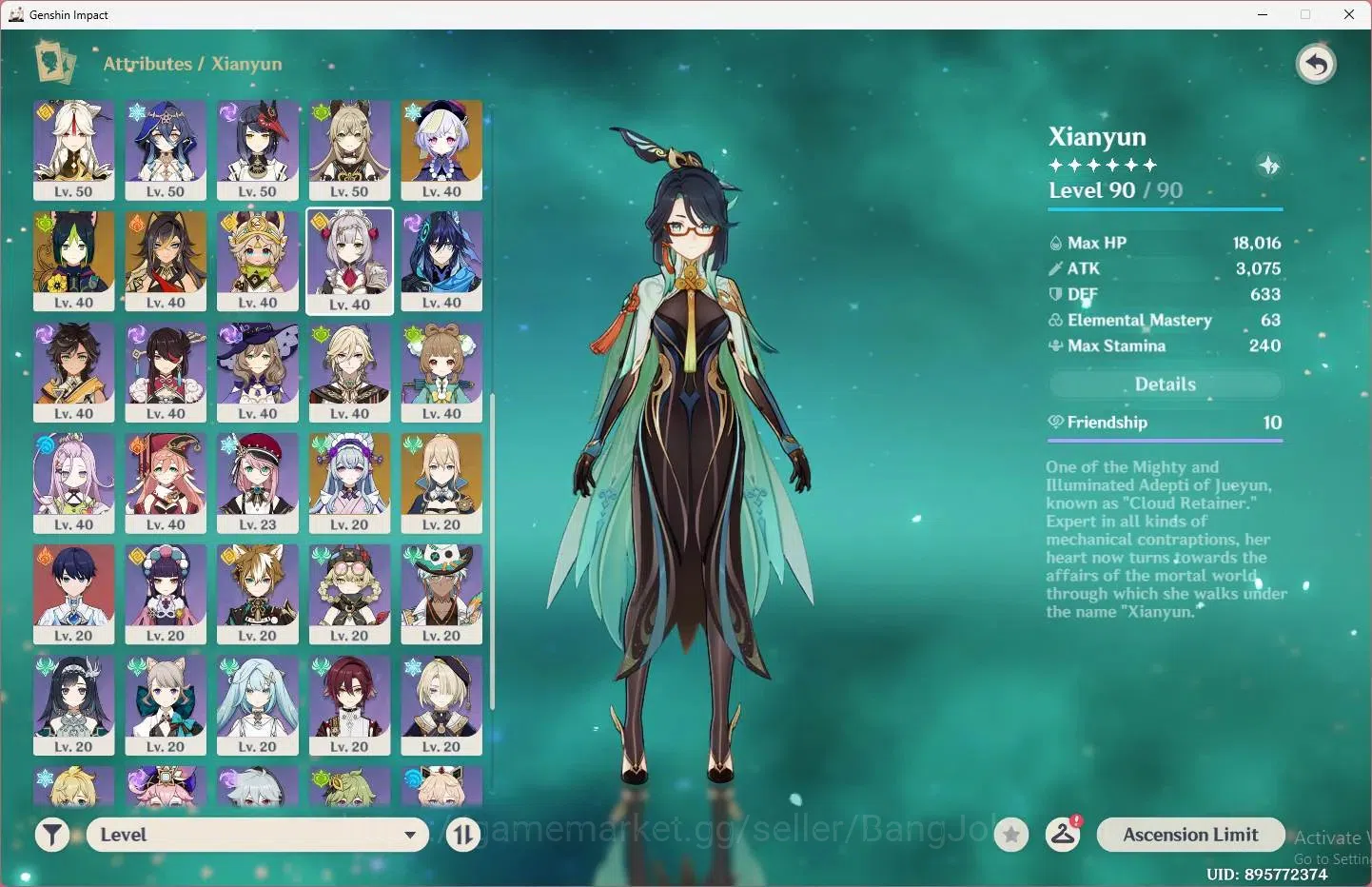 Genshin Impact Accounts ASIA|AR 60| EndGame |13 Limit+8 Sign|(Skirk,Arlecc image 3