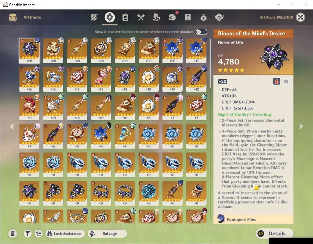 Genshin Impact Accounts ASIA|AR 54|3 Limited + 1 (*5Weapon)|Flins,Neuvilet image 4