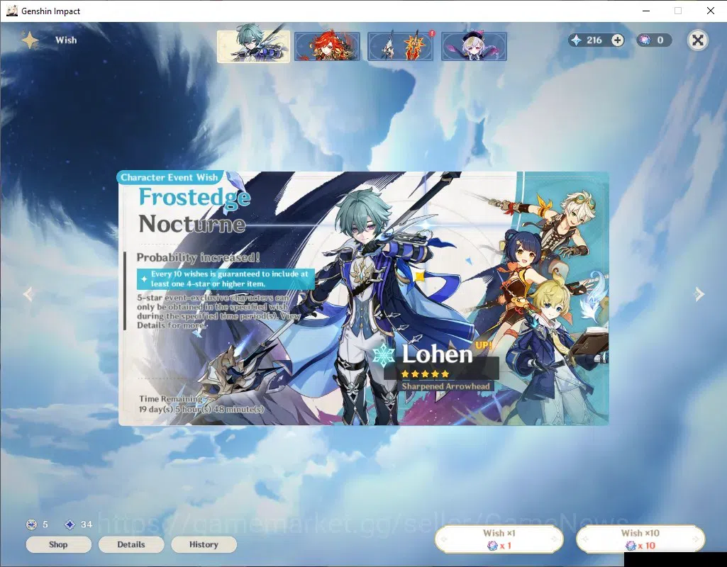 Genshin Impact Accounts ASIA|AR 54|3 Limited + 1 (*5Weapon)|Flins,Neuvilet image 9