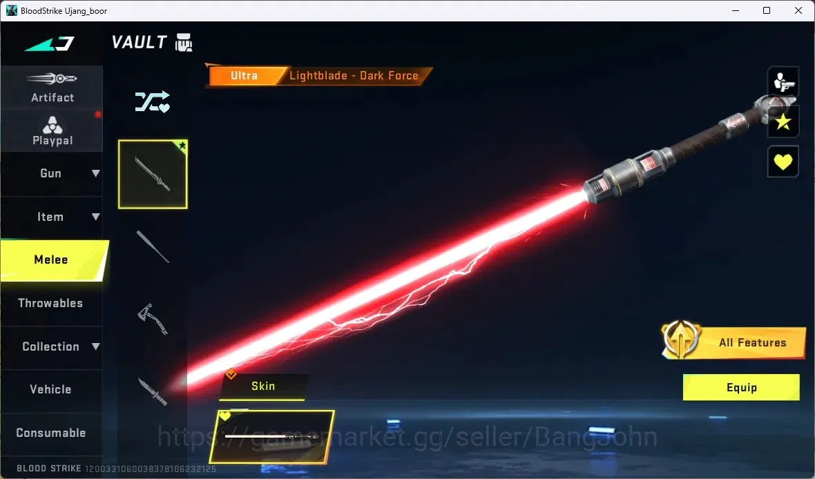 Blood Strike Accounts ASIA | ULTRA MELEE: Lightblade - Dark Force | 2 LE image 4