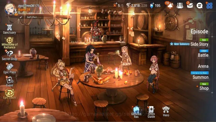 Epic Seven Accounts High-End Global Unverif|3ML(Arbiter Vildred,Empyrean Ilynay,Successor Taeyou)+Aube,Landy,Coli 1