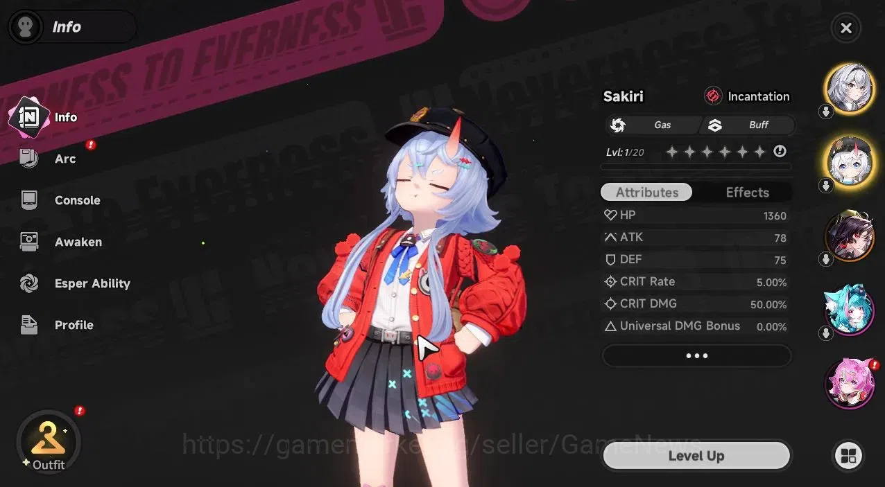 Neverness to Everness Accounts Global NA |HL 3| 2 SSR [Hotori,Sakiri] +1 S-Class  image 2