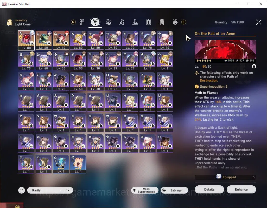 Honkai Star Rail Accounts Mid Game Asia|TL 66|6k SJ 12 4