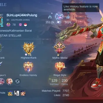 Mobile Legends: Bang Bang Accounts Collector Global|Skin 230|Renowned|Collector Natalia,PACE Fanny,Blazing Aldous,DragonT