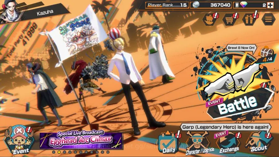 One Piece Bounty Rush Accounts Mid-Tier Global|5 META EX[Roger,LuffyG5,Kuzan,Sanji,Koby,KidLaw]Rank 15|Log Bandai|Check 3
