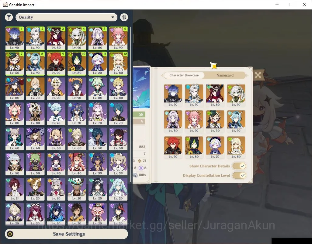 Genshin Impact Accounts Mid Game ASIA|AR 58| 8 Limited + 4 [5 Star Weapon]|[Neuvill,Citlali,Eula,Flins,Yae 2