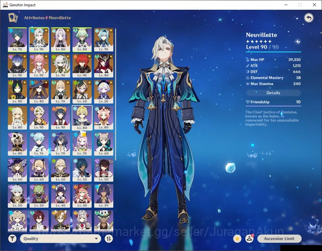 Genshin Impact Accounts Mid Game ASIA|AR 58| 8 Limited + 4 [5 Star Weapon]|[Neuvill,Citlali,Eula,Flins,Yae 3