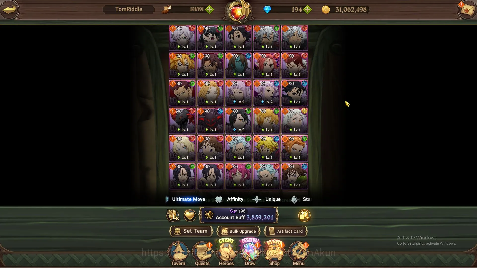 The Seven Deadly Sins: Grand Cross Accounts Global|3,8M CC|1 LR+10 UR+Collab Konosuba+194 Gems image 1