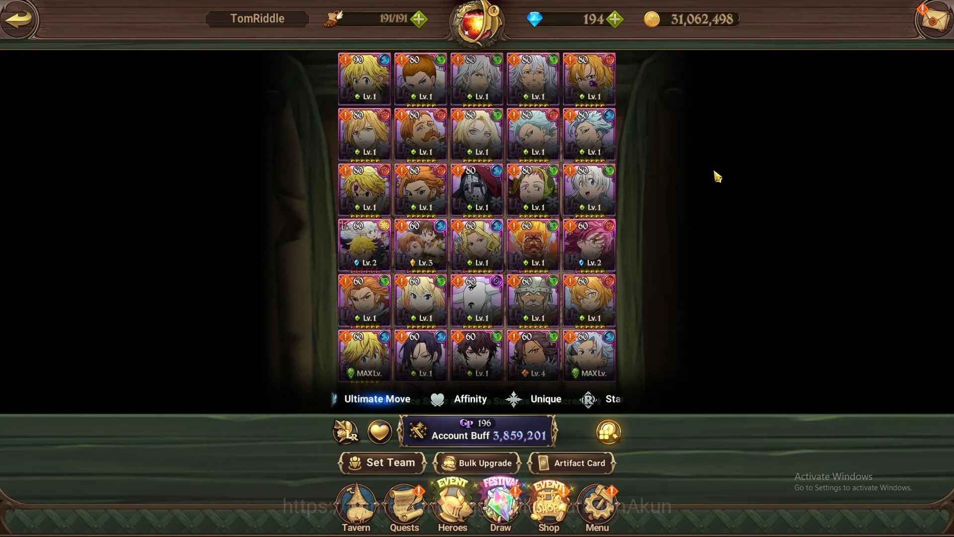 The Seven Deadly Sins: Grand Cross Accounts Global|3,8M CC|1 LR+10 UR+Collab Konosuba+194 Gems image 3