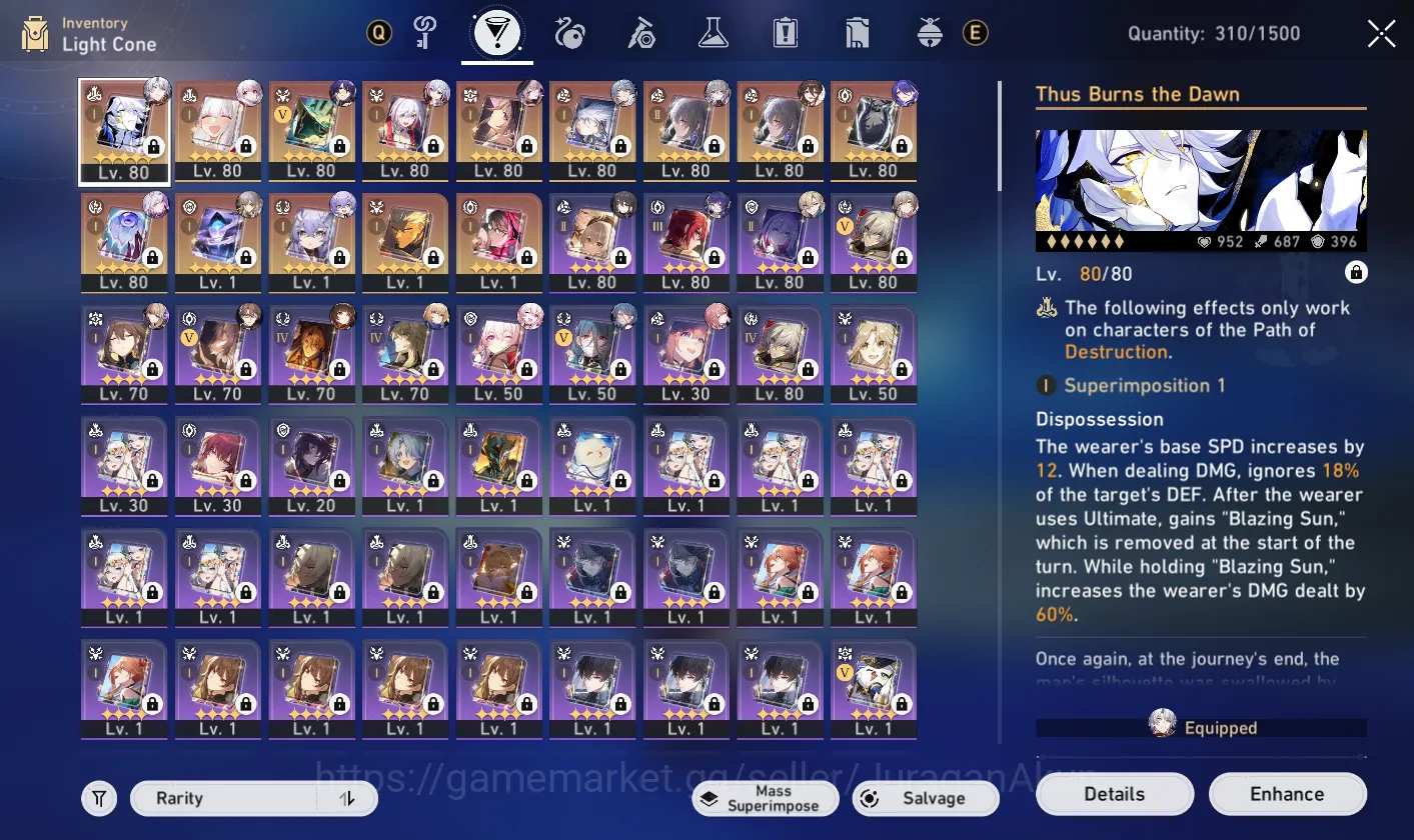 Honkai Star Rail Accounts ASIA|TL65|11Limited(Phainon+Sing,Sunday+Sign,TheHe image 4
