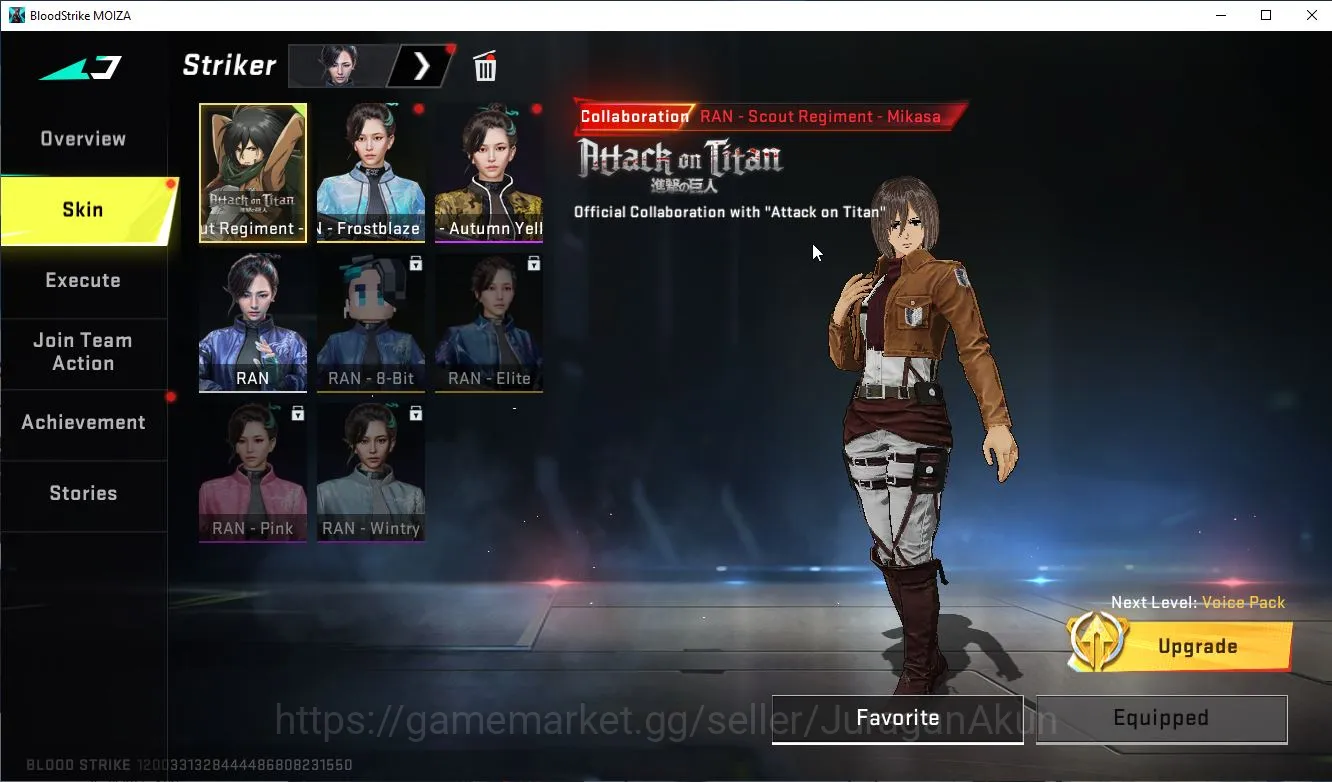 Blood Strike Accounts Mid-Tier Asia |AOT[M700-Thundergun 2