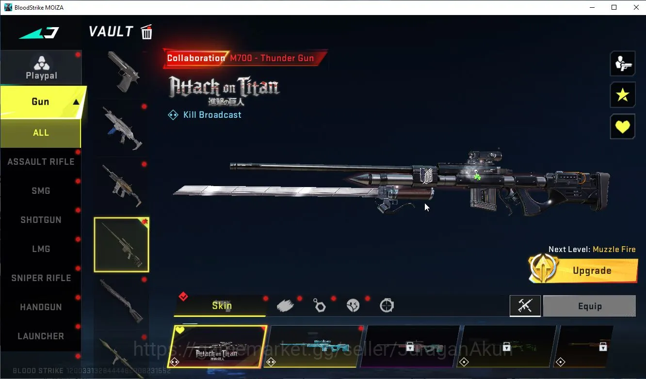 Blood Strike Accounts Mid-Tier Asia |AOT[M700-Thundergun 4