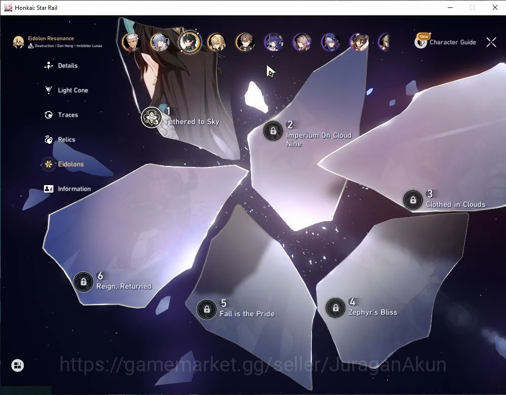 Honkai Star Rail Accounts Mid Game ASIA|TL 70|19 Limited|[Jingliu 6