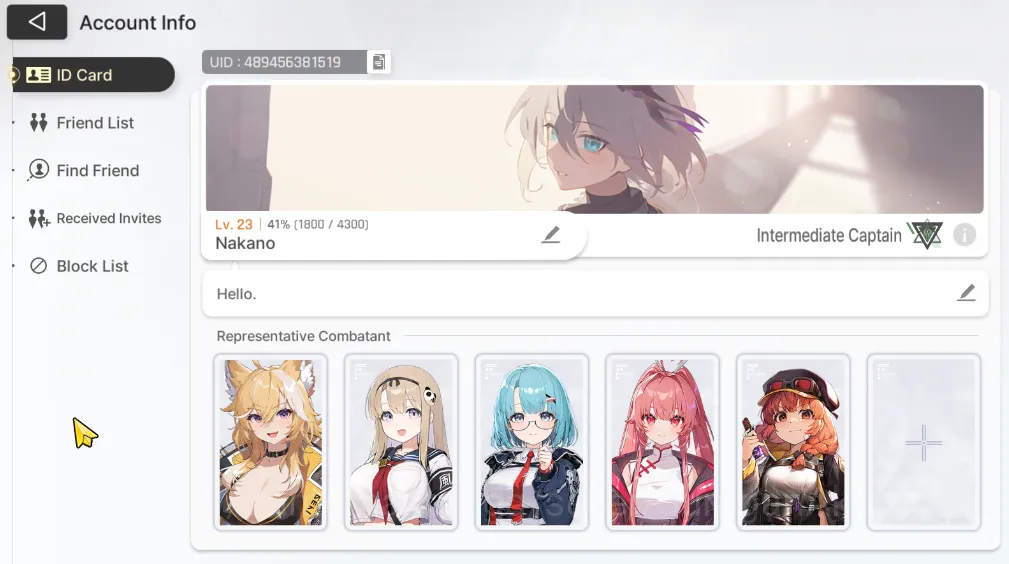 Chaos Zero Nightmare Accounts GLOBAL Lv23|3 SSR(HaruM1, Mei Lin, Magna) + 9SR(MikaM6, BerylM6, Etc) + 1 SSR Partner 2