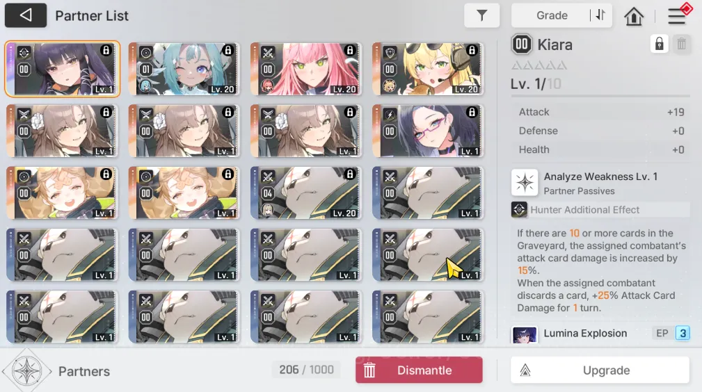 Chaos Zero Nightmare Accounts GLOBAL Lv23|3 SSR(HaruM1, Mei Lin, Magna) + 9SR(MikaM6, BerylM6, Etc) + 1 SSR Partner 4